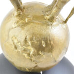 Jelzés nélkül: Magyar szürke szarvasmarha. Aranyra festett bronz, festett márvány talapzaton. m: 36 cm - Image 3