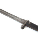 Bajonett hüvely nélkül, kopott, h: 36,5 cm