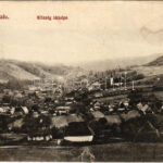 Borsaújfalu, Vultureni; község látképe. Gidály Izidor kiadása / general view (szakadás / tear)