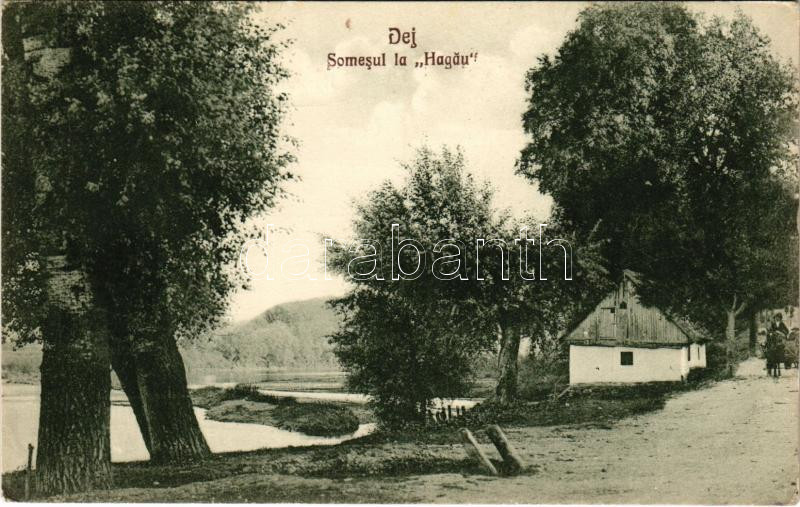 Dés, Dej; Somesul la 'Hagau' / Szamos part / Somes riverside