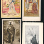 10 db vegyes szentkép Szent István királyról és más Árpád-házi szentekről, közte litho - Image 2