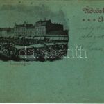 1899 (Vorläufer) Arad, Szabadság tér, piac, üzletek. Bloch H. kiadása / square, market, shops (EK)