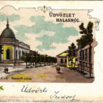 1899 (Vorläufer) Kiskunhalas, Halas; Kaszinó, Kossuth utca. Präger F. kiadása. Art Nouveau, floral, litho (Rb)