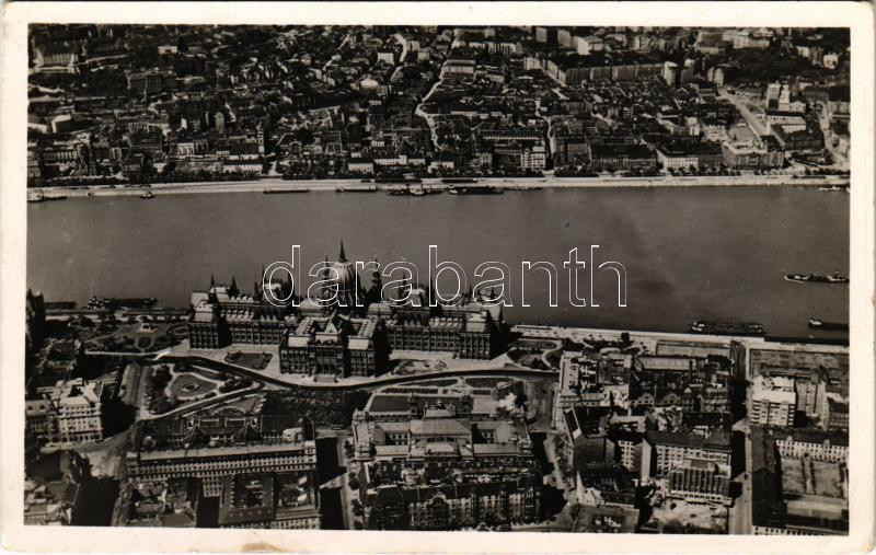 1941 Budapest V. Országház, Parlament. M. kir. Állami Térképészeti Intézet légi felvétele / aerial view