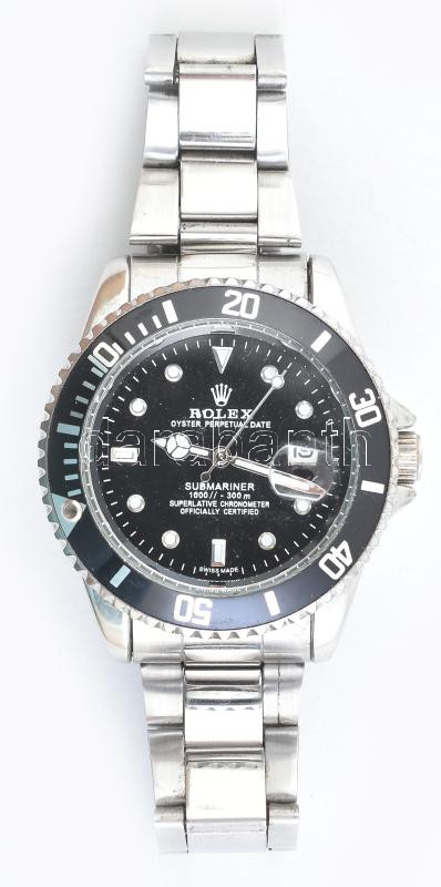 Rolex kvarc replika karóra fém szíjjal d: 40 mm