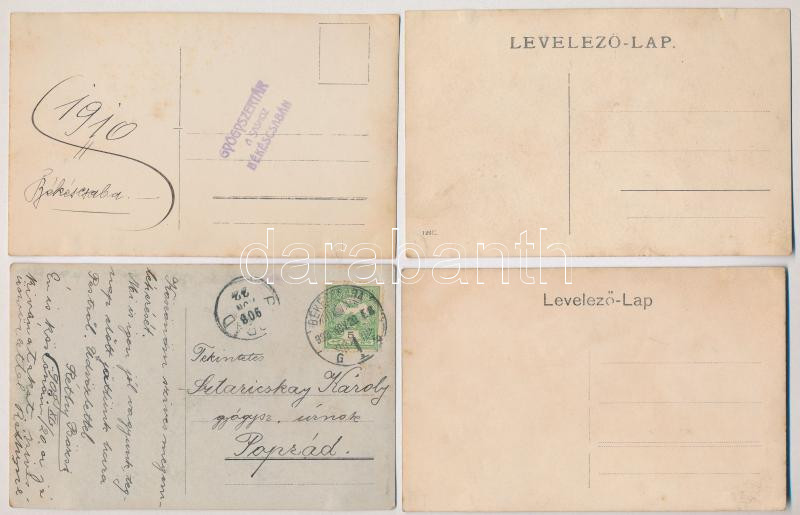 ~1910 Békéscsaba, Réthy Béla gyógyszerész és családja (Gyógyszertára a Sashoz címezve) - 7 db eredeti fotó - Image 2