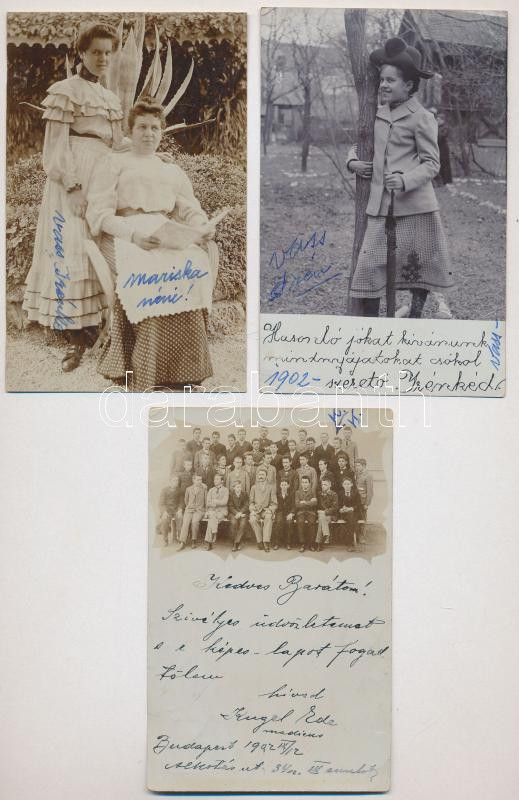~1910 Békéscsaba, Réthy Béla gyógyszerész és családja (Gyógyszertára a Sashoz címezve) - 7 db eredeti fotó - Image 3