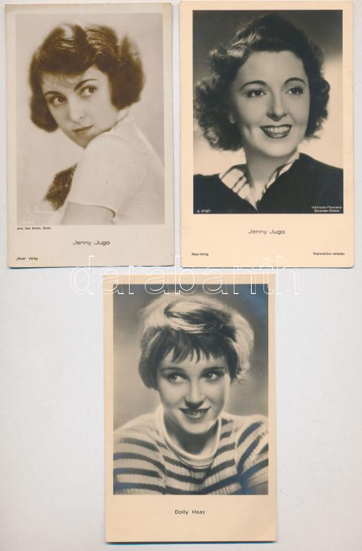 SZÍNÉSZNŐK - 6 db régi külföldi képeslap / ACTRESSES - 6 pre-1950 non-Hungarian postcards - Image 2