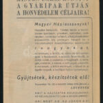 1943 'Te is add oda rongyaidat, mert ez hazafias kötelességed' - ruhagyűjtés a honvédelem céljaira, kétoldalas röplap, szign.: Kocsis. Bp., Athenaeum-ny. Jó állapotban, 20x14,5 cm - Image 2