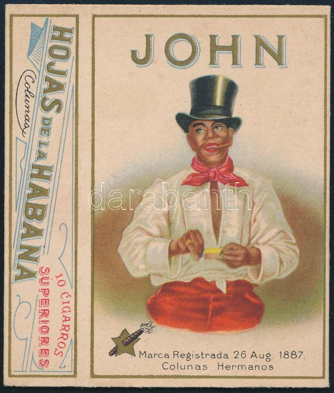 John Hojas de la Habana litho cigarettacsomagolás