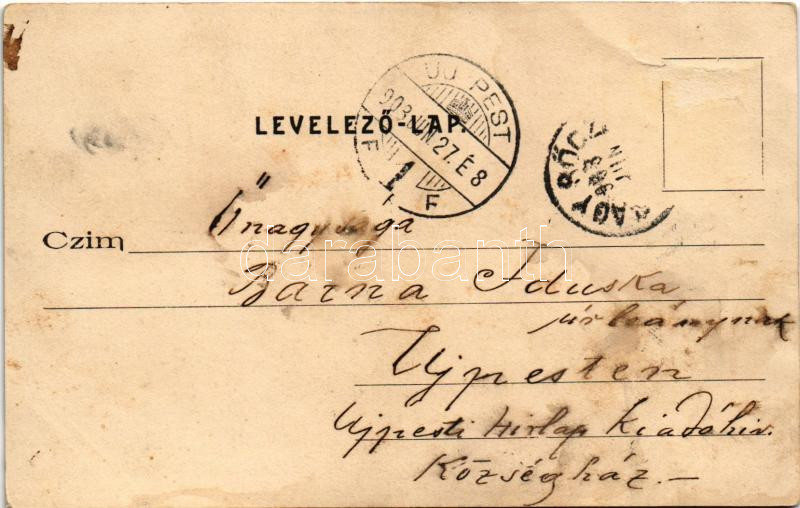 1903 Nagyrőce, Nagy-Rőcze, Gross-Rauschenbach, Velká Revúca; látkép, Fő tér, vendéglő, piac, Groszman Samu üzlete. Büchler Béla kiadása / general view, main square, restaurant, market (felületi sérülés / surface damage) - Image 2