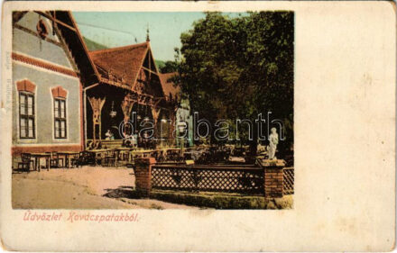 1915 Kovácspatak, Kovacov; Vendéglő. Wallfisch S. kiadása / restaurant (EK)