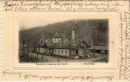 1907 Rozsnyó, Roznava; Vasas gyógyfürdő. Pauchli Nándor kiadása / spa, bath (EK)