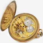 IWC 14K arany zsebóra, működő, jó állapotban, számlapon kis korrodáció d: 45 mm - Image 4
