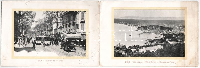 3 db RÉGI francia képeslap + 1 db 4-részes leporello / 3 pre-1945 French postcards + a 4-tiled leporello: Avignon, Marseille, Paris, Nice - Image 3