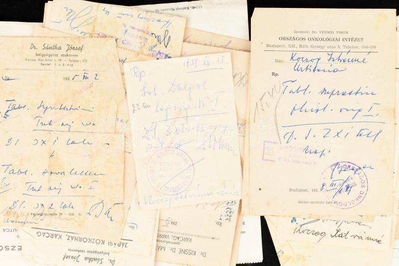 cca 1945-1961 Vegyes orvosi recept tétel (főként Karcag és Budapest) - Image 2
