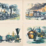 1972 MOZDONYOK 1769-1860 - 18 db modern képeslap tokban / LOCOMOTIVES - 18 modern postcards in case - Image 3