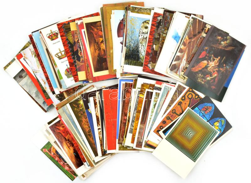 Kb. 200 db MODERN művész motívum képeslap / Cca. 200 modern art motive postcards