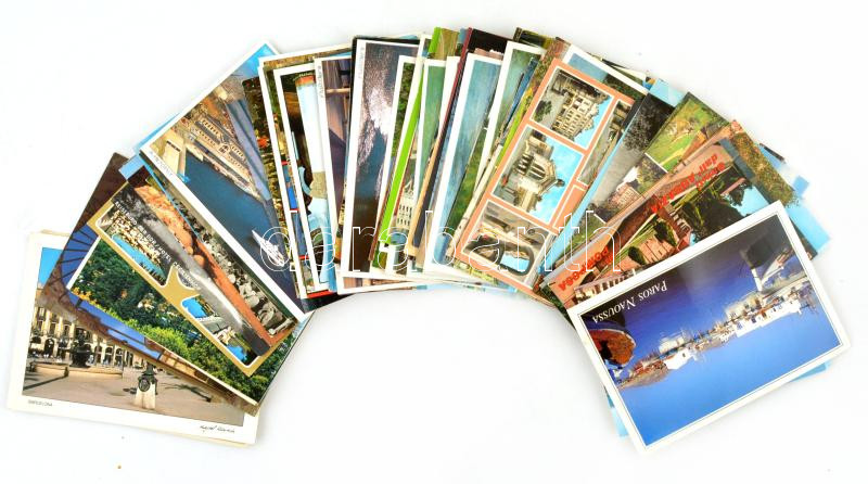 Kb. 100 db MODERN külföldi város képeslap / Cca. 100 modern town-view postcards from all over the world