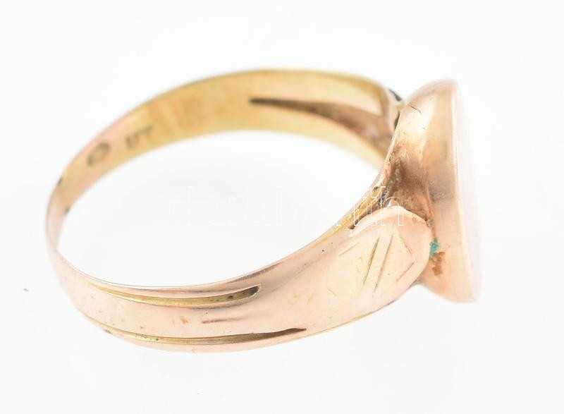 Arany (Au/14k) gyűrű, jelzett, m: 59, nettó: 2,12 g - Image 2