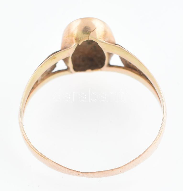 Arany (Au/14k) gyűrű, jelzett, m: 59, nettó: 2,12 g - Image 3
