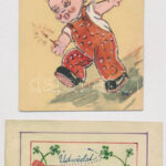6 db RÉGI kézzel rajzolt festett képeslap vegyes minőségben / 6 pre-1945 hand-drawn and painted postcards in mixed quality - Image 2