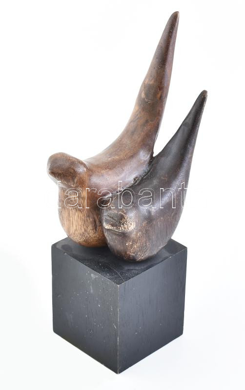 Jelzés nélkül: Madarak. Fa, m: 31 cm
