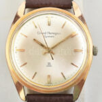 Girard Perregaux Gyromatic 39 köves kézi felhúzós karóra, 20 mikronos aranyozással, férfi karóra eredeti dobozában. Működő, jó állapotban d:34 mm
