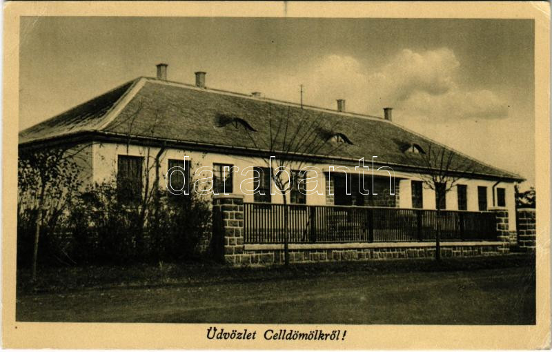 1943 Celldömölk, utca részlet. Horváth Béla kiadása (EK)