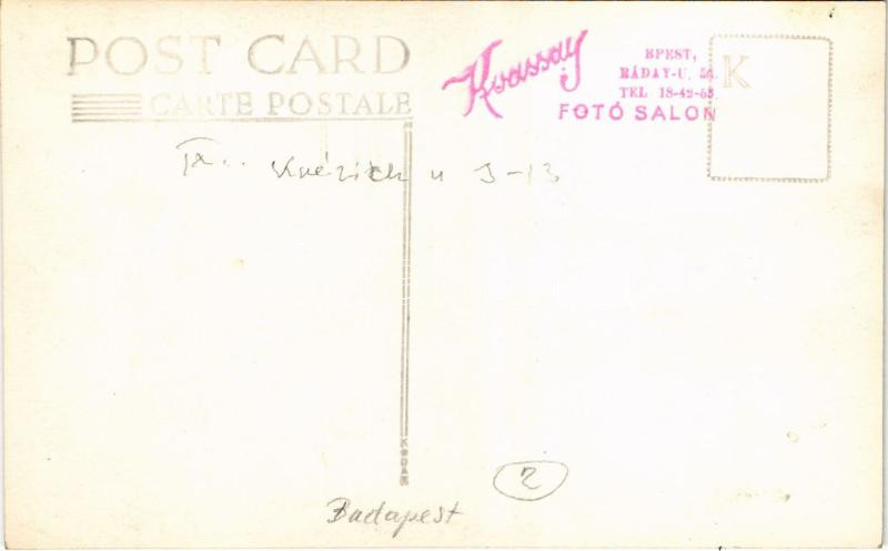 Budapest IX. Szent Margit leány nevelő intézet. Knézits utca 7. Kvassy Fotó Salon, photo - Image 2