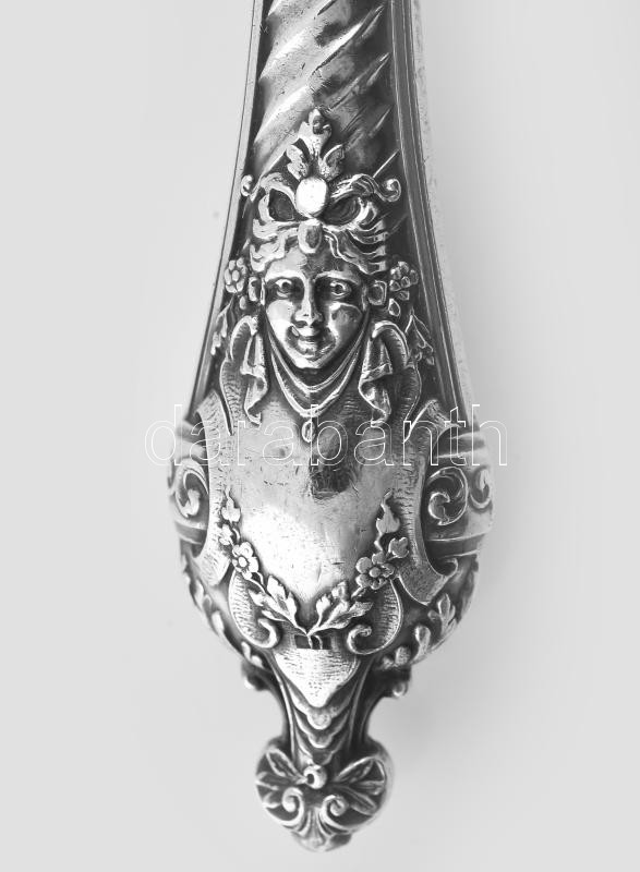Ezüst (Ag) nyelű kanál, jelzett, h: 16 cm - Image 2