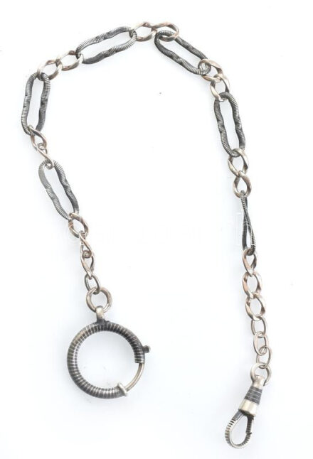 Ezüst (Ag) óralánc, h: 25 cm, jelzés nélkül, nettó: 10,2g