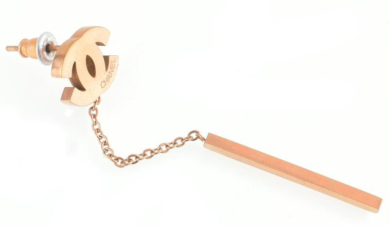 Chanel aranyozott fülbevaló, jelzett, h: 6 cm - Image 2