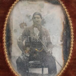 cca 1845-1850 Férfiportré, dagerrotípia, régi tartótokban, 10×8 cm