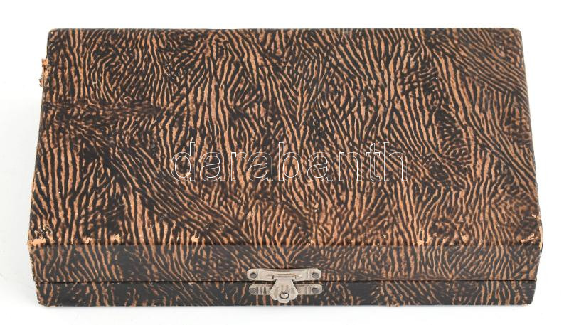 Teáskanál tartódoboz, kopott, 11x19x4cm
