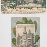 4 db RÉGI hosszú címzéses német szecessziós litho képeslap / 4 pre-1905 German Art Nouveau litho postcards: Bremen, Göttingen, Köln, Rosenheim - Image 2