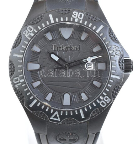 Timberland kvarc karóra, dátum funkcióval, kaucsuk szíjjal. elemmel, működő, szép állapotban d: 48 mm