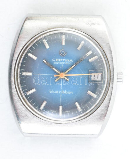 Certina Blue Ribbon automata férfi karóra, fém tokkal,, működő, jó állapotban, karcos üveggel 40x34 mm
