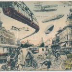 1910 Arad, a jövőben montázs. Bloch H. kiadása / in the future montage (EK)