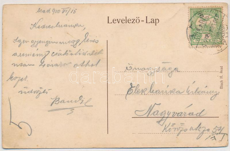 1910 Arad, a jövőben montázs. Bloch H. kiadása / in the future montage (EK) - Image 2