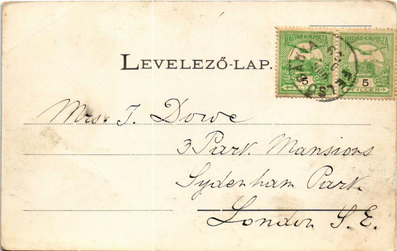 1906 Felsőbánya, Felső-Bánya, Baia Sprie; látkép. Dácsek Péter kiadása / general view (EB) - Image 2