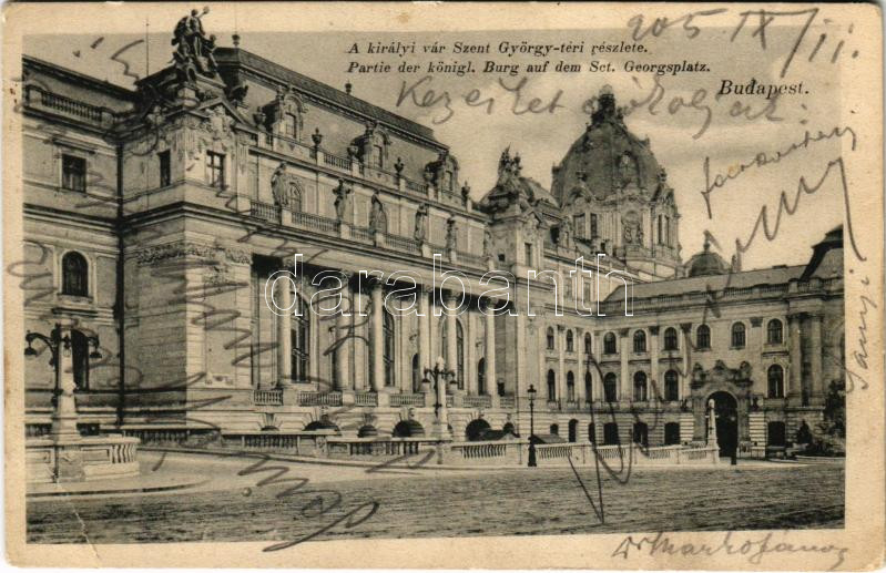 1905 Budapest I. Királyi vár, Szent György tér. Divald Károly 844. (EK)