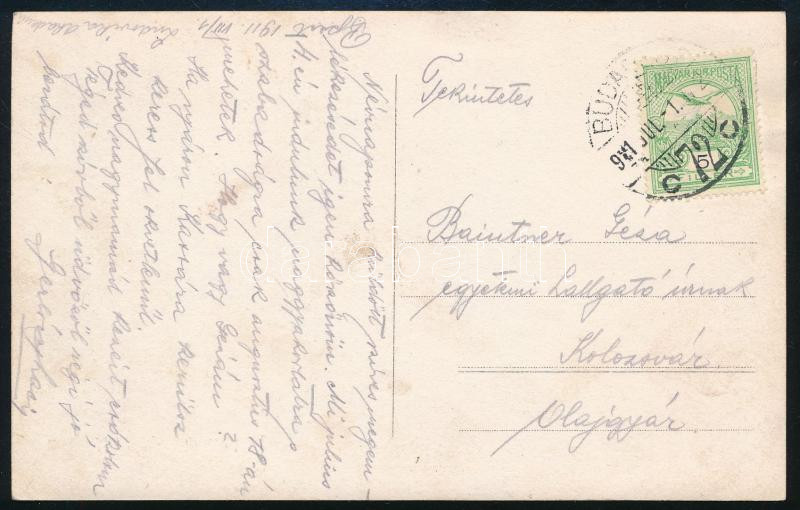 1911 Japán katonai küldöttség a Ludovika Akadémián, fotólap, 8,5×13,5 cm - Image 2