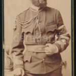 cca 1880 2 db katonai kabinetfotó 18x11 cm-ig, egyik szakadással - Image 2