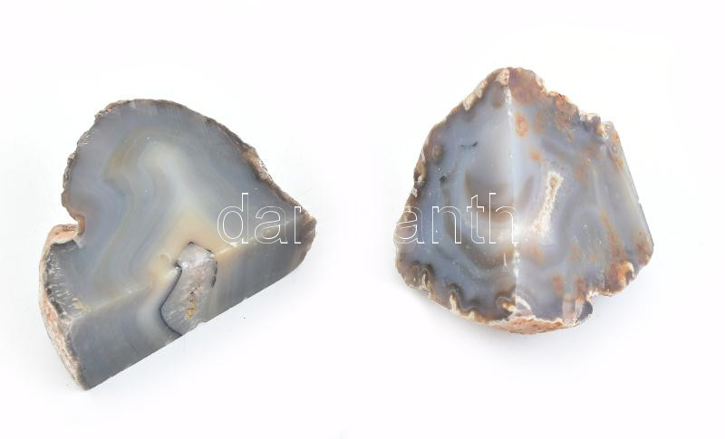 2 db csiszolt achát, 1126 g