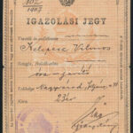 1907 Nagyvárad, órajavító igazolási jegye