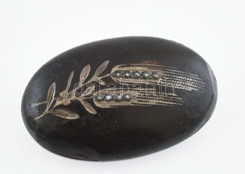 Ezüst (Ag) bross, jelzett, kopott, 4x2,5cm, bruttó: 10 g