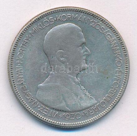 1930. 5P Ag 'Horthy jobbra' T:3 Adamo P8