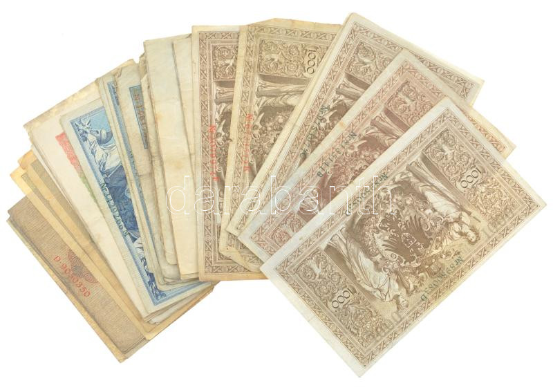 Német Birodalom 1908-1923. 50db-os vegyes bankjegytétel T:III,III- German Empire 1908-1923. 50pcs mixed banknote lot C:F,VG - Image 2