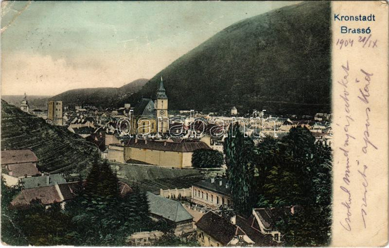 1904 Brassó, Kronstadt, Brasov; látkép / general view (Rb)